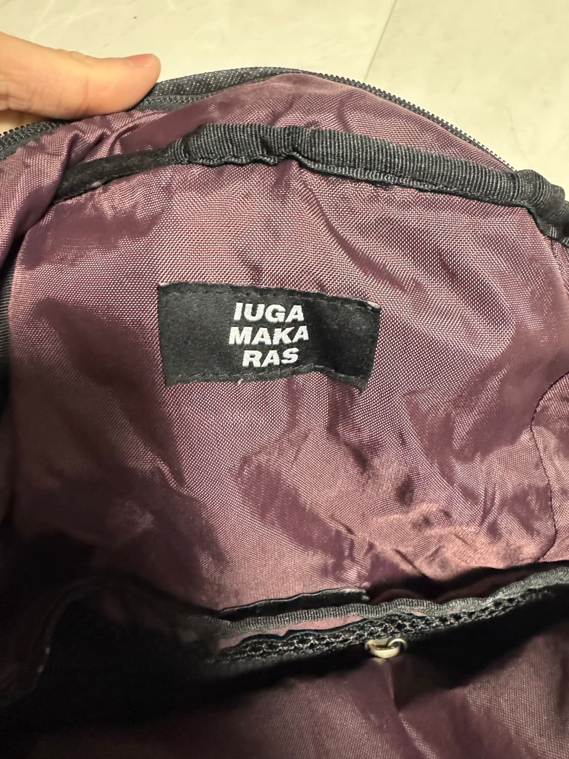 이우가마카라스 데님 터틀 백팩 블랙 상품이미지5