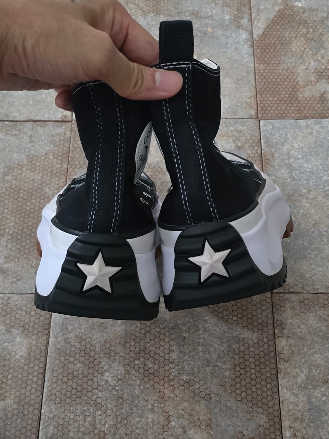 (250)컨버스 런스타 하이크 하이 검흰 상품이미지9