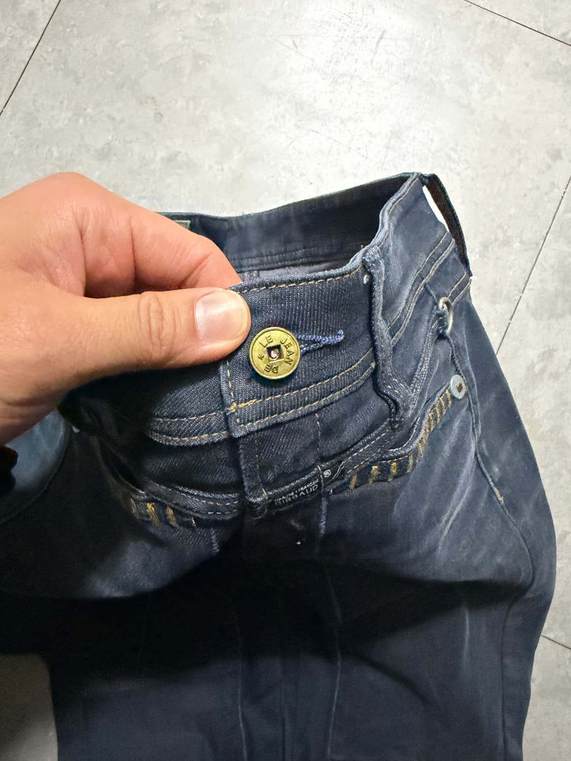 90s 프렌치 올드스쿨  마리떼프랑소와저버 빈티지  데님 팬츠  27인치 상품이미지7