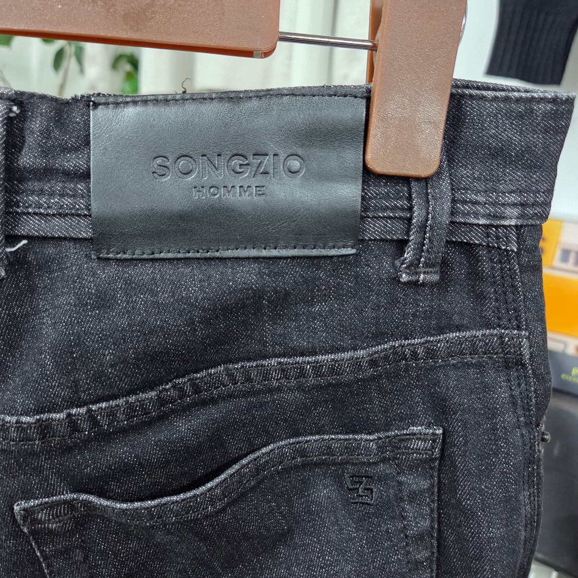 송지오 흑청 데님팬츠 78 상품이미지4