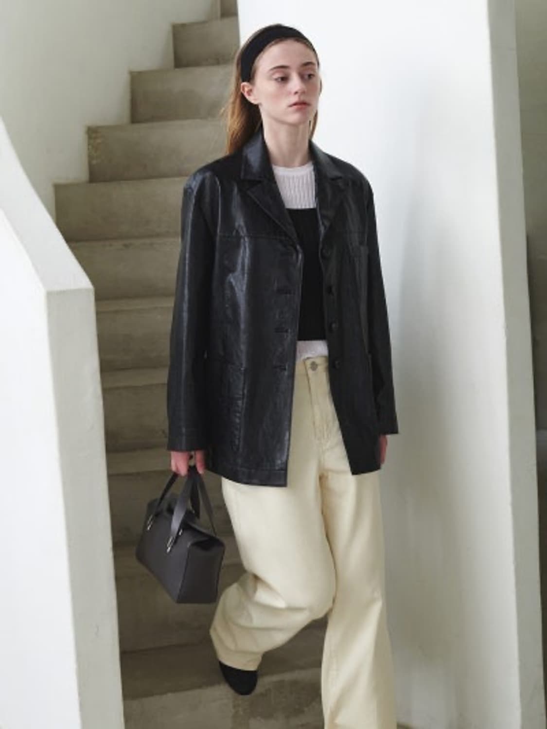 루에브르 classic faux leather jacket 상품이미지1