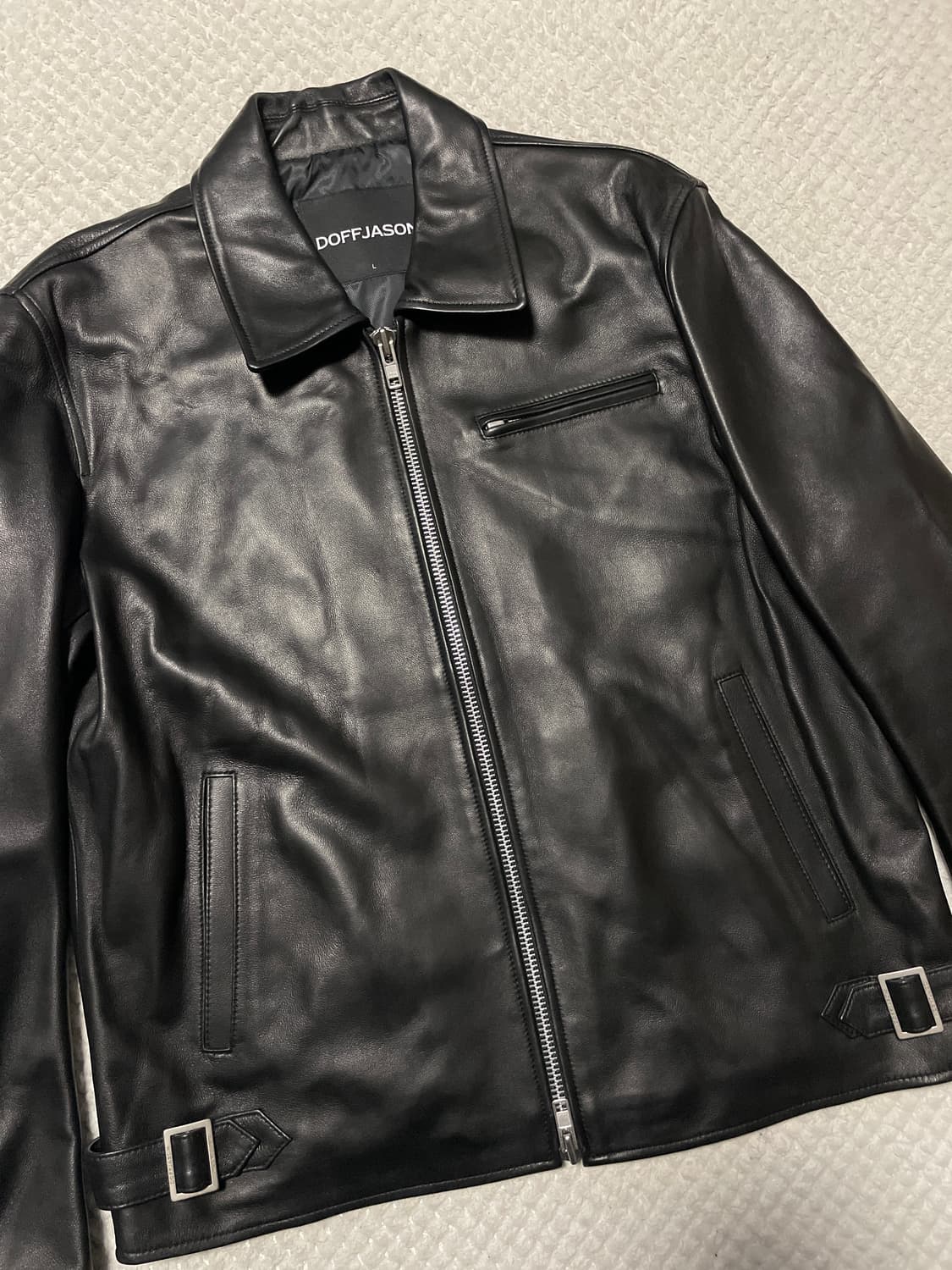 DOFFJASON 도프제이슨 2WAY 램스킨 양가죽 싱글 레더 자켓 상품이미지8
