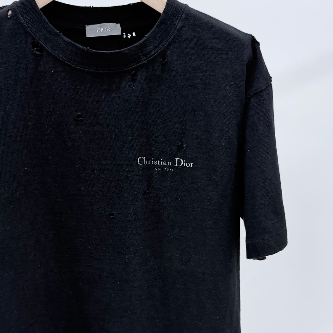 [S+급/S] 디올 꾸뛰르 빈티지 반팔 티셔츠 블랙 상품이미지2