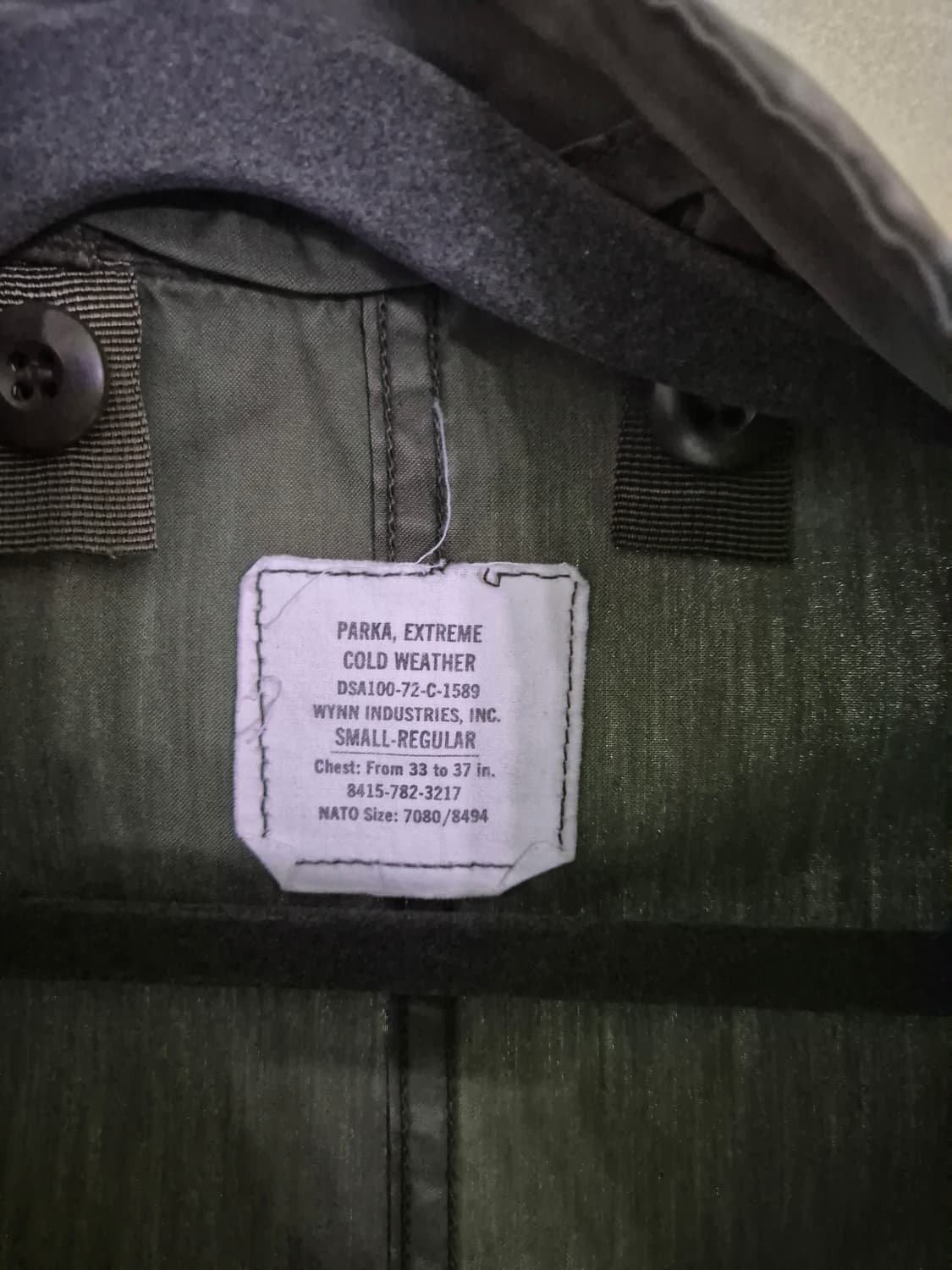 70s m65 피쉬테일 S사이즈 외피 m-65 개파카 상품이미지4