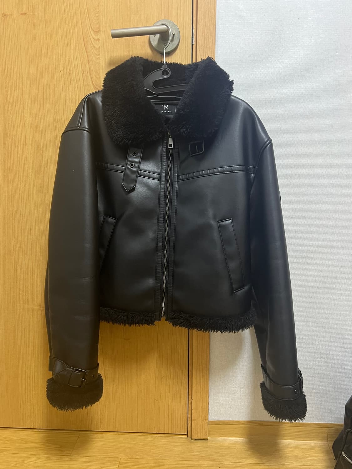 레더리 오블리크 레더 무스탕 자켓 상품이미지1