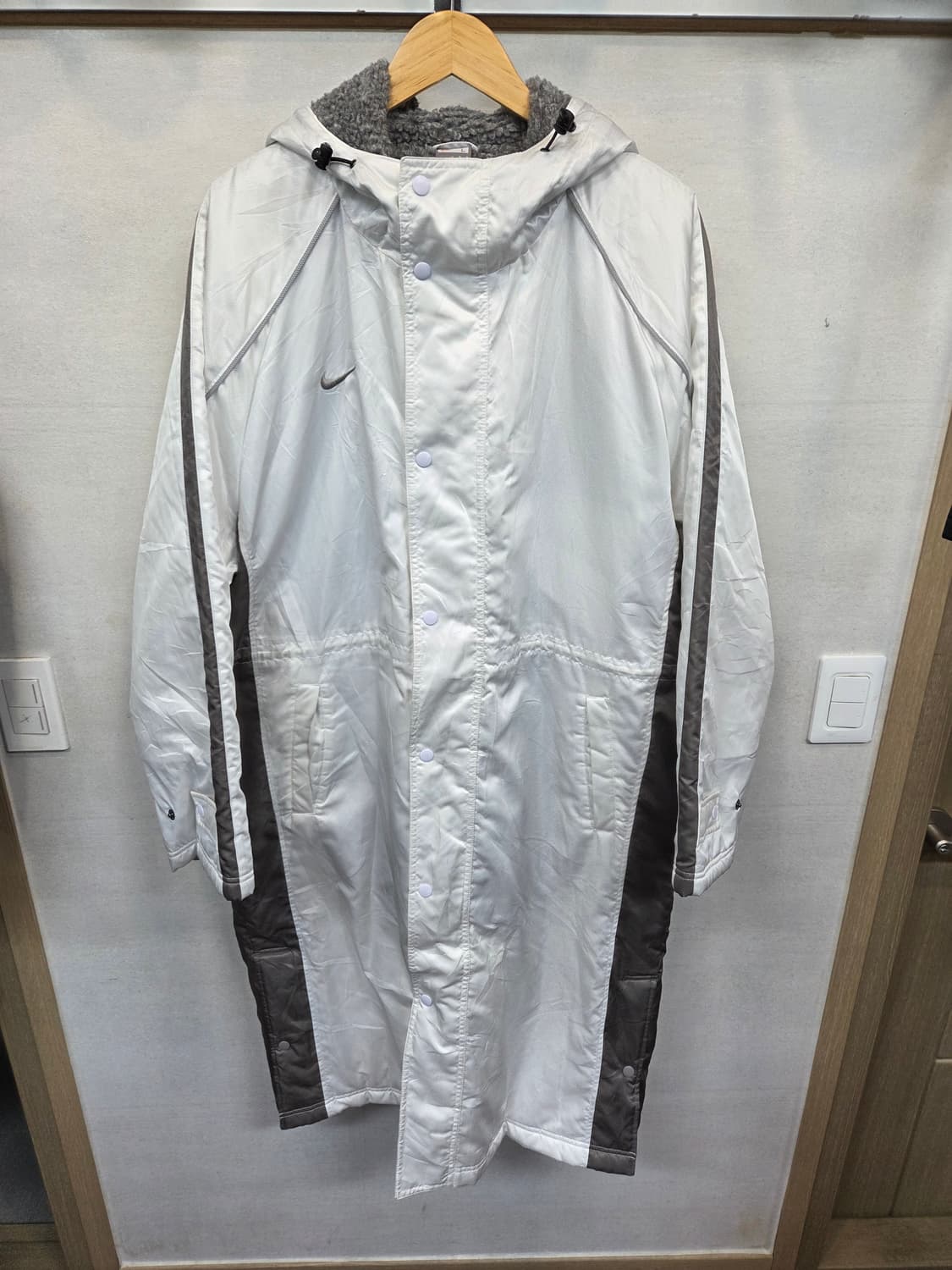 나이키 올드스쿨 셰르파 안감누빔 돕바 벤치 롱 자켓 L 상품이미지1