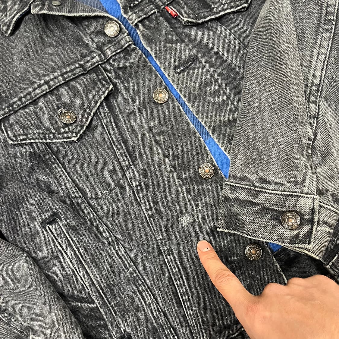 80s USA Levis 데님 트러커 자켓 (90) 상품이미지3
