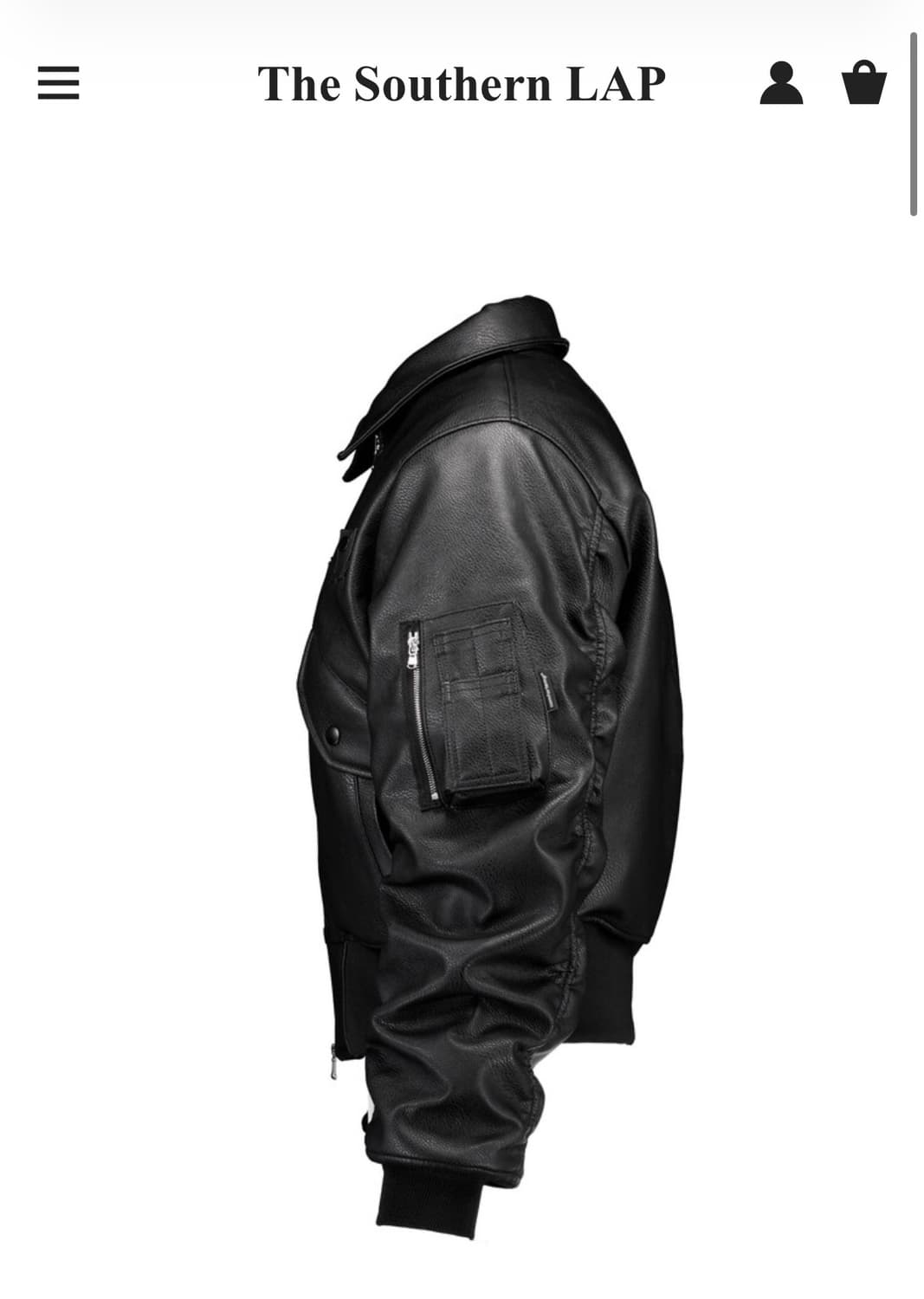 포그서비스x더써든랩 레더 봄버 논워싱 L 상품이미지2