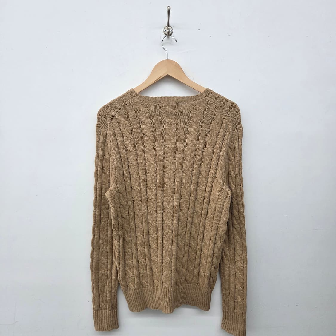 폴로 랄프로렌 꽈배기 니트 베이지 여L 상품이미지5