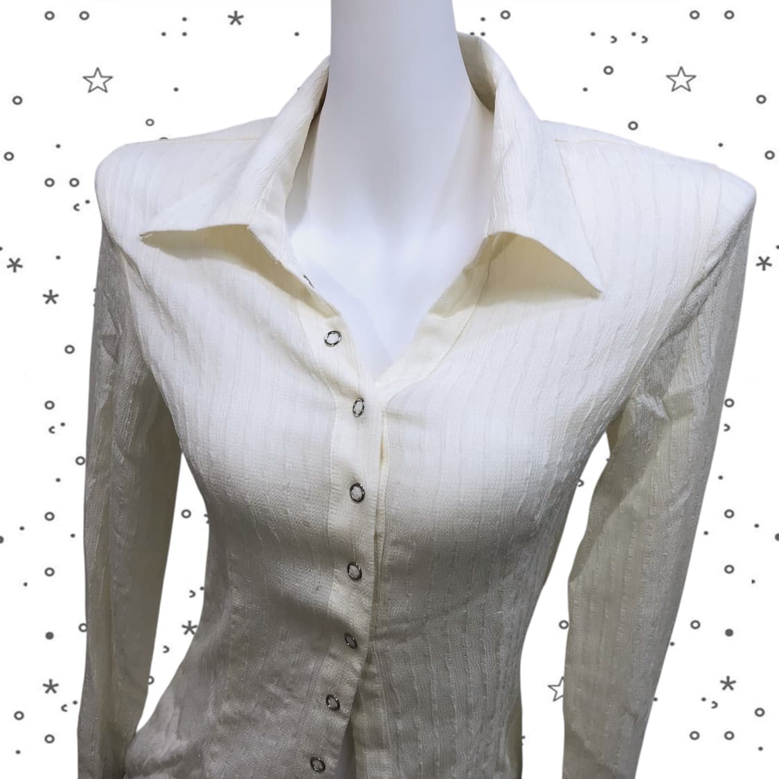 블랙업 엘솝 버튼 플리츠 블라우스 29 상품이미지2