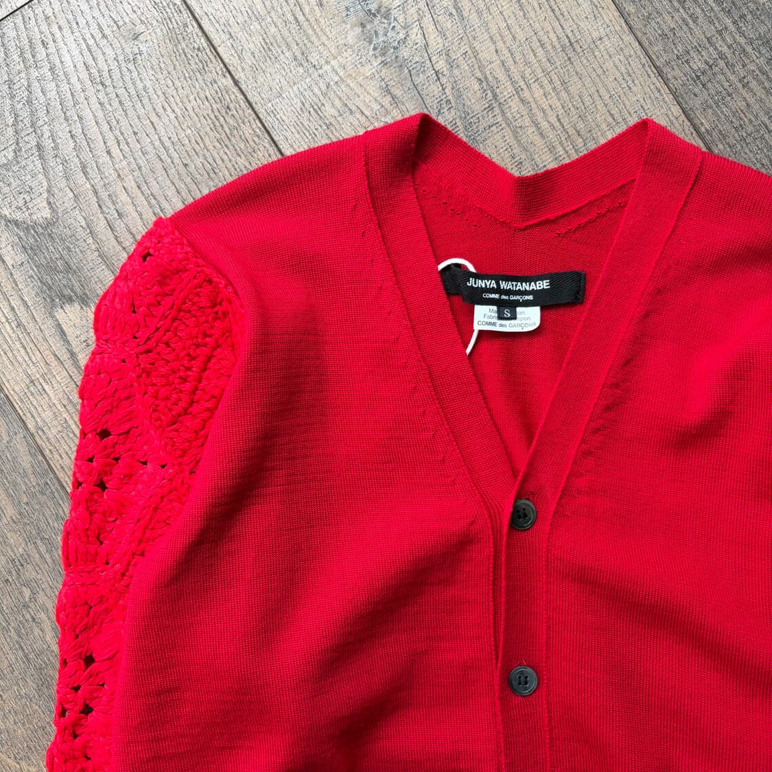 Crochet Sleeve Docking Cardigan 상품이미지2