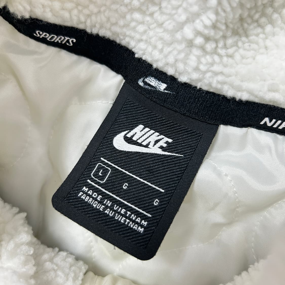 나이키 NSW 아이보리 플리스 자켓(L) 상품이미지2