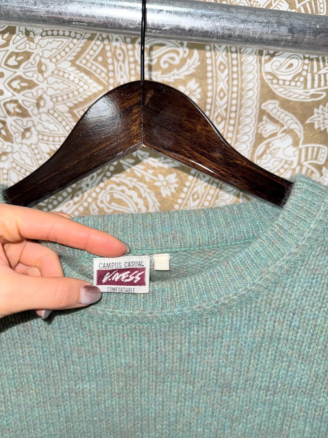 빈티지 프린팅 니트  상품이미지5