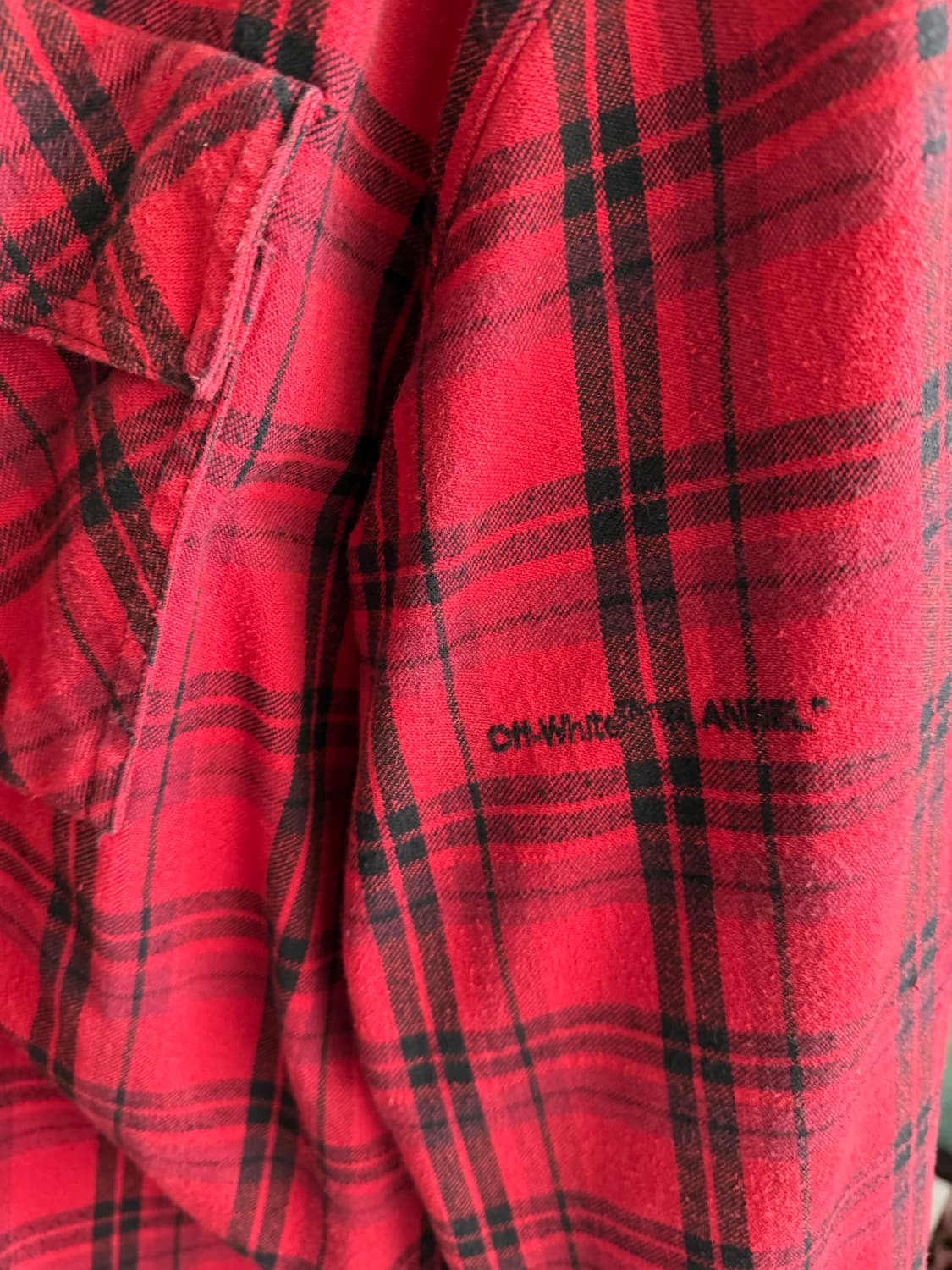 20ss 오프화이트 플란넬 애로우 셔츠 L size 상품이미지5