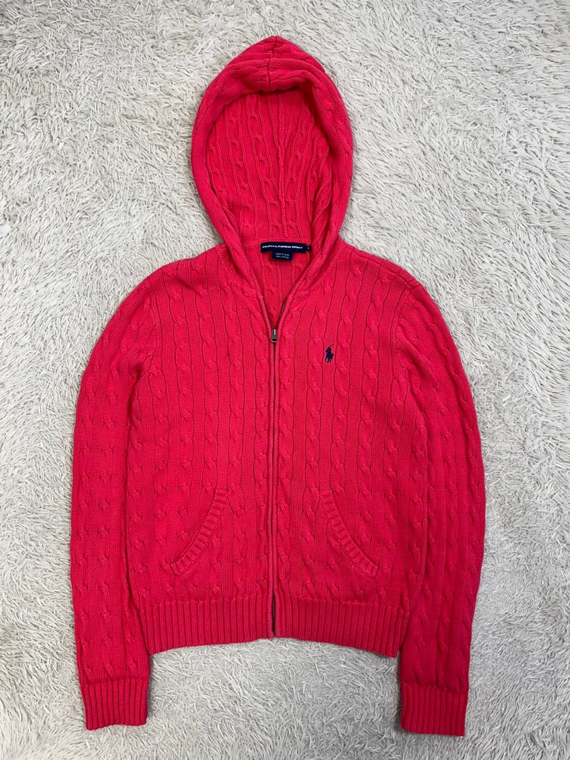 폴로 랄프 로렌 꽈배기 니트 후디 가디건/#2614 상품이미지1