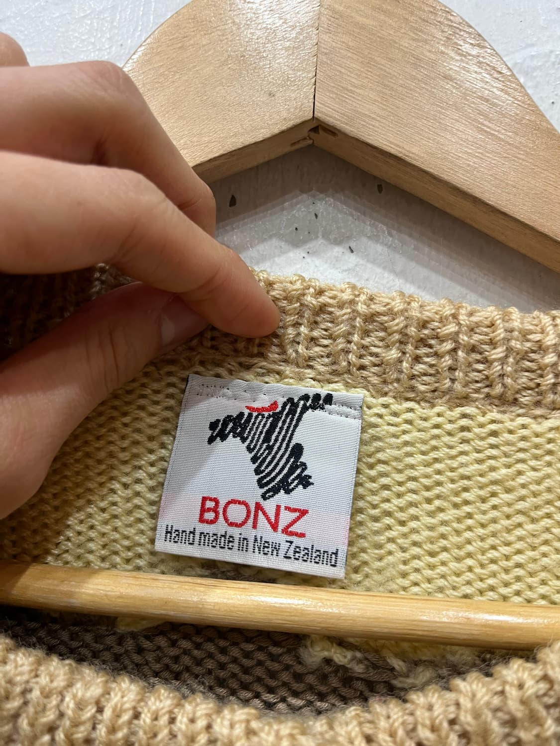 BONZ 뉴질랜드산 핸드메이드 퓨어울 가디건 상품이미지7