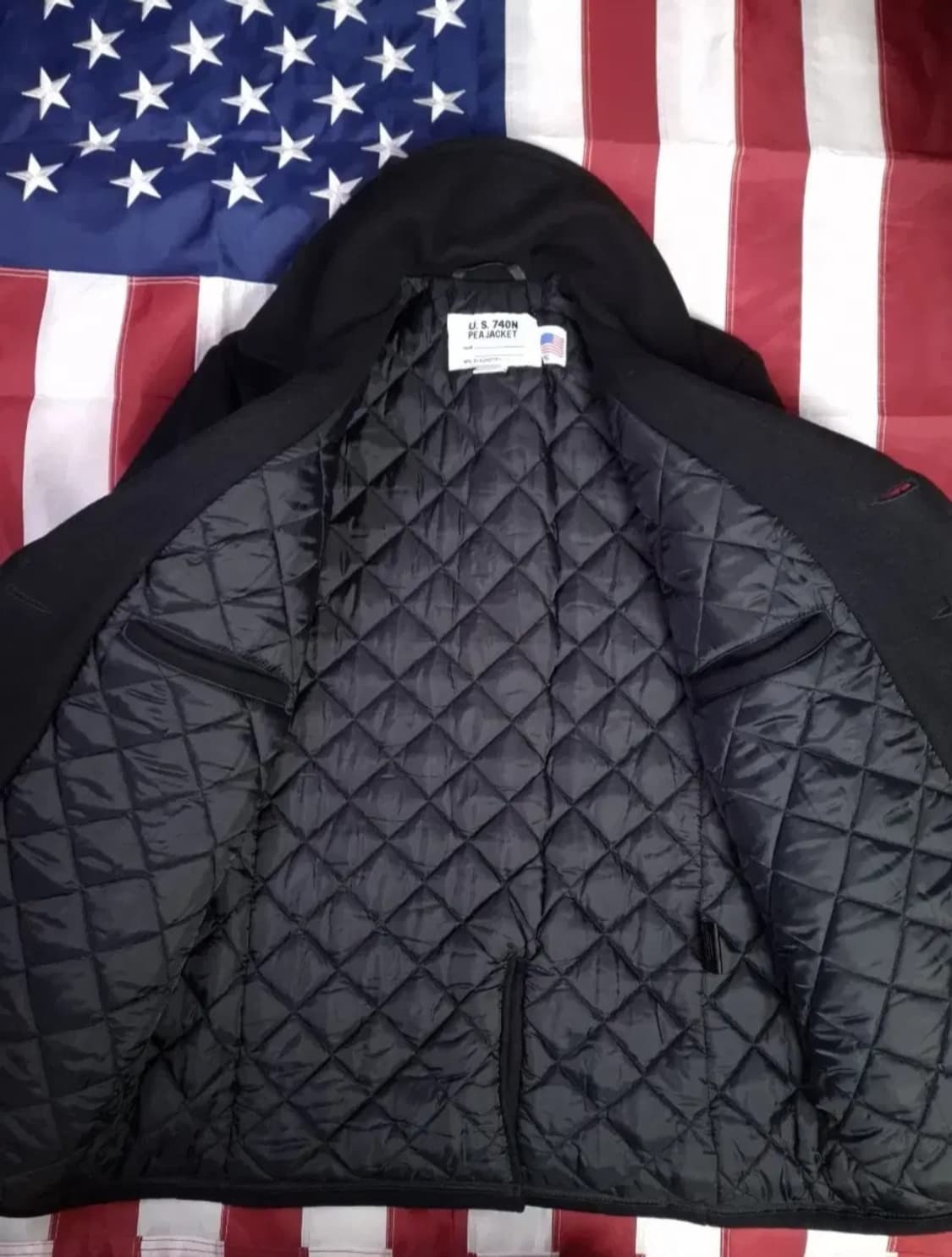 새제품 오리지날 신형 미국제조 미해군 TYPE 쇼트사 울 싱글 피코트 상품이미지10