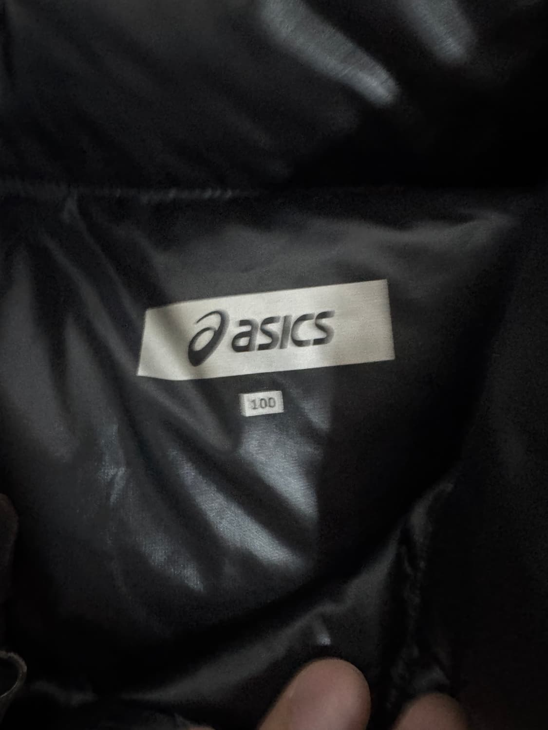 아식스 블랙 구스다운 경량 패딩 자켓 L 상품이미지5