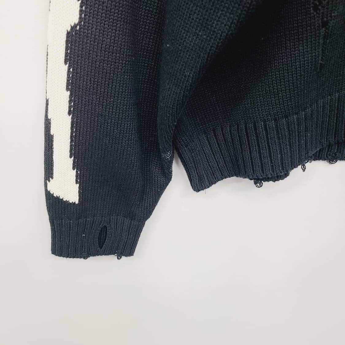 [정품] 캐피탈 5G 코튼 본 크루넥 스웨터 블랙 3사이즈 상품이미지3