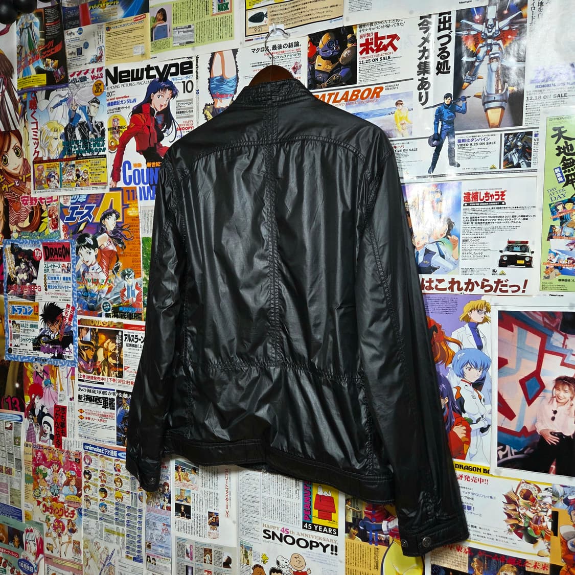 00S 후부 블랙 유광 지퍼 포켓 락시크 자켓 상품이미지6