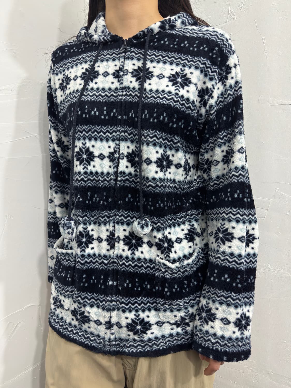 winter pattern hood fleece 상품이미지3
