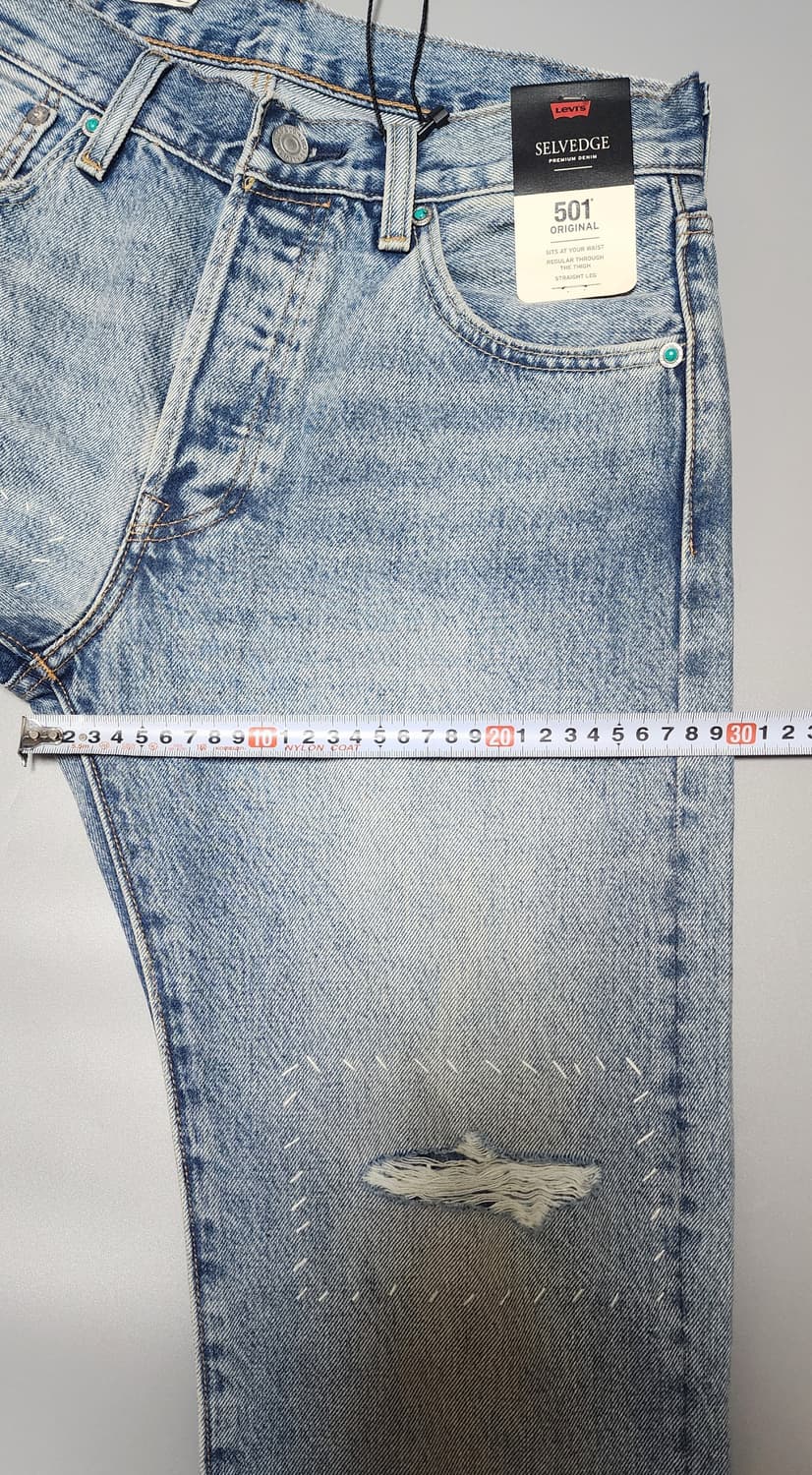 리바이스 501 셀비지 터키석 리벳 (W30) 상품이미지3