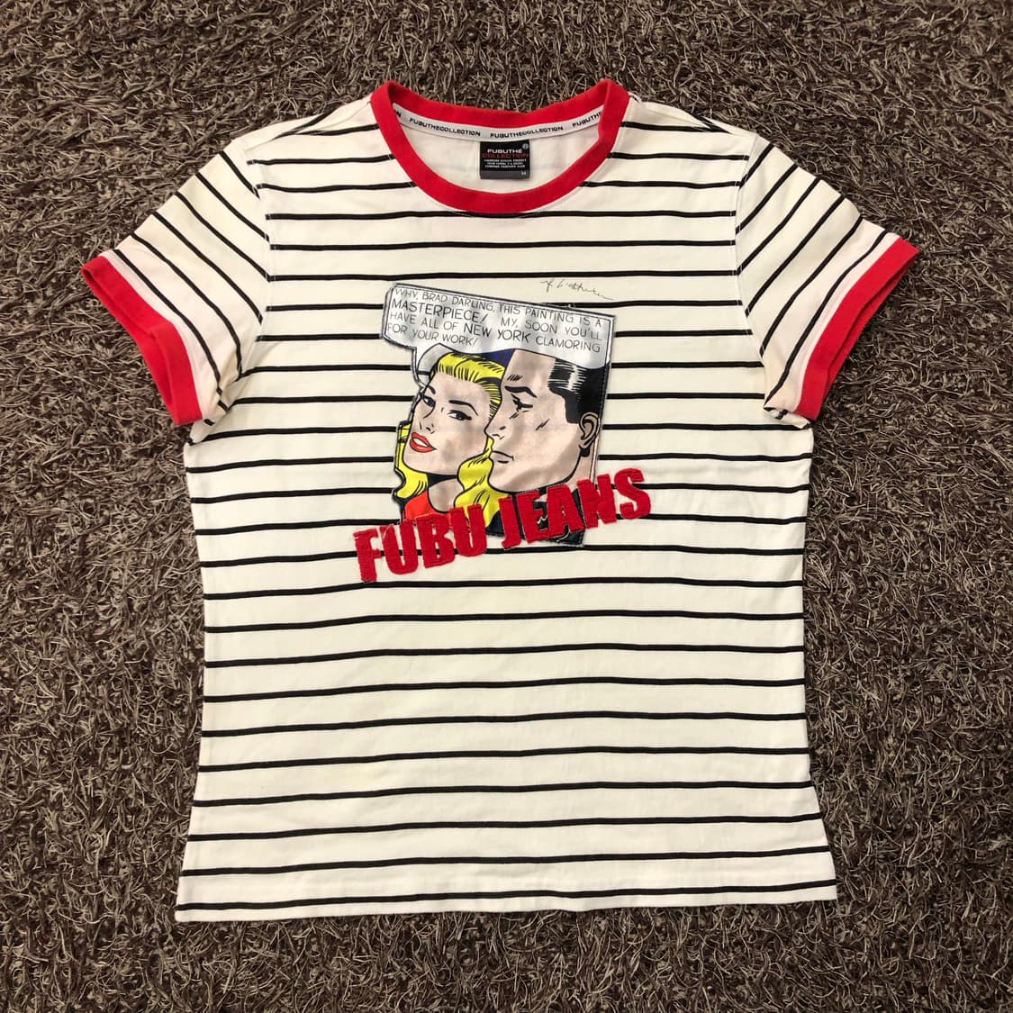 후부 로이 릭턴스타인 스트라이프 반팔 티셔츠 상품이미지1