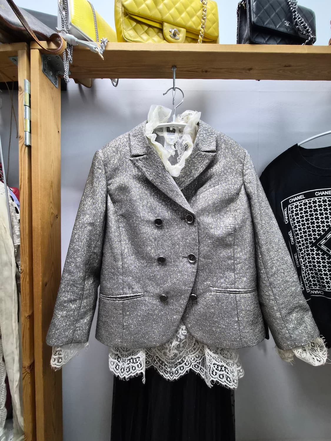 다이앤본 퍼스텐버그 샤이니 큐트 자켓. 오즈세컨 도트샤 스커트 상품이미지6