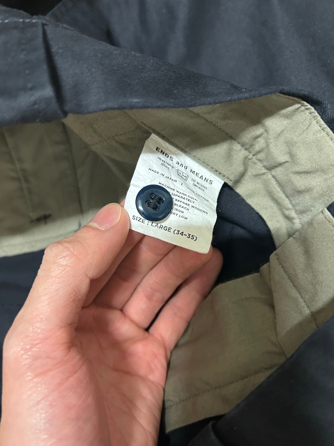 엔즈앤드민즈 워크 치노 팬츠 다크 네이비 라지 상품이미지6