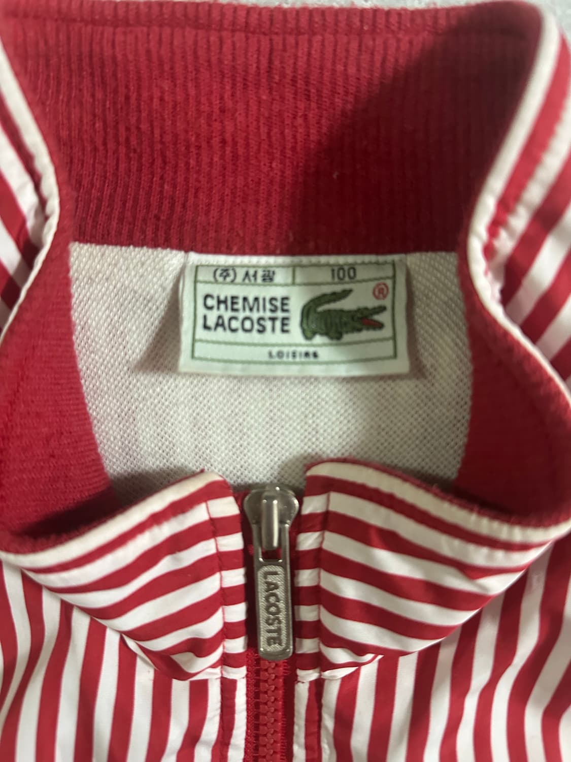 90s Lacoste 올드스쿨 서광 라코스테 스트라이프 자켓 상품이미지4