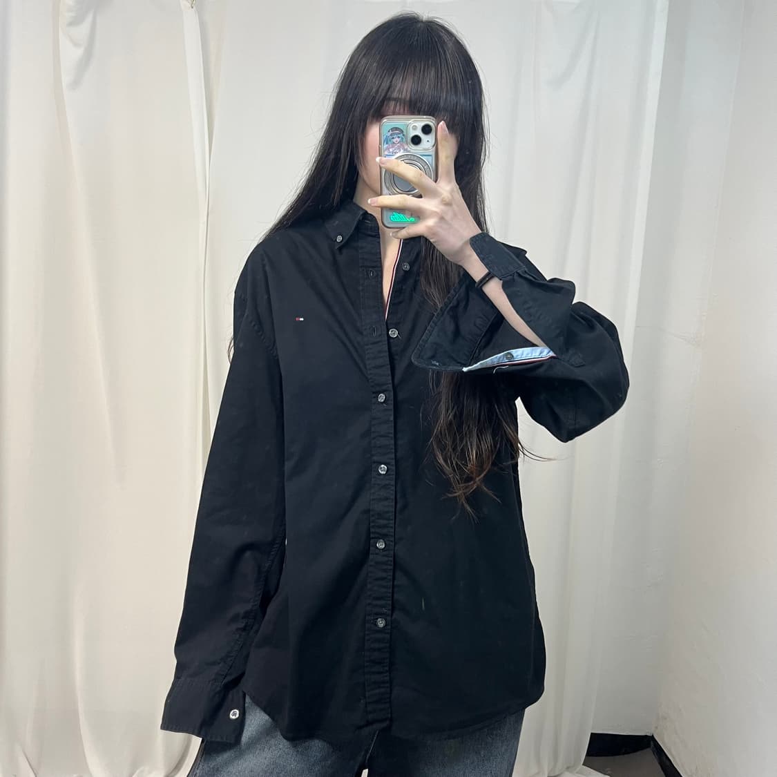 Tommy Hilfiger black shirt  상품이미지1
