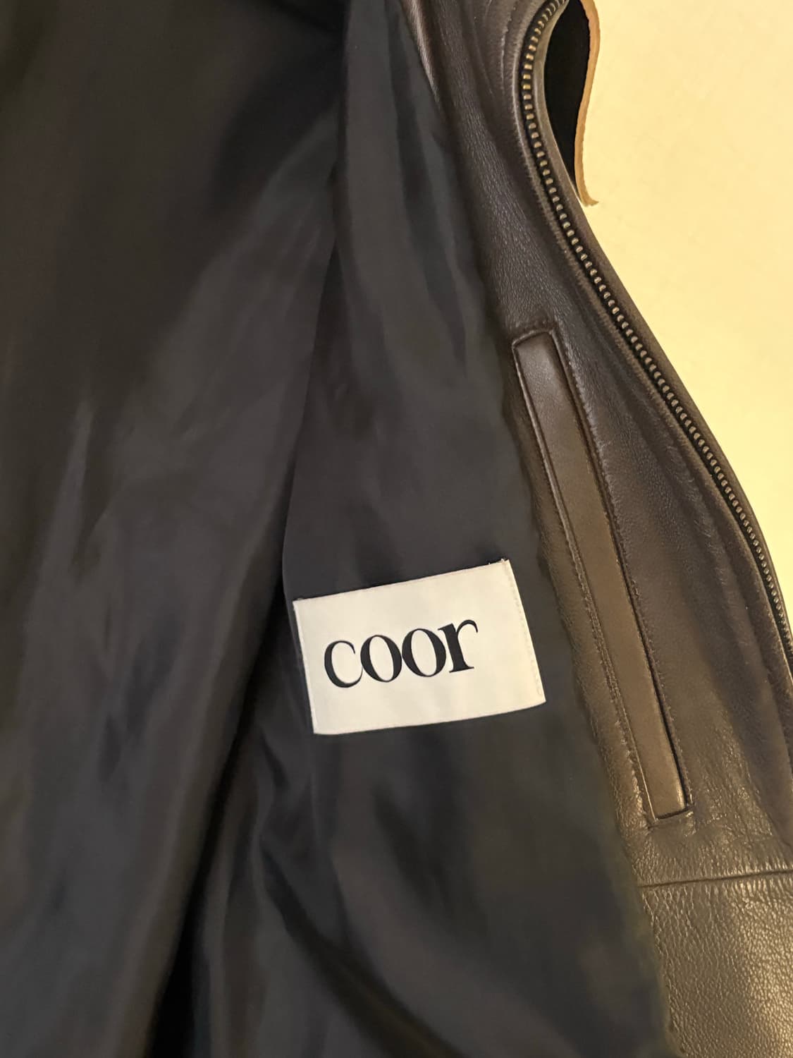 쿠어 컷오프 믹스드 가죽 자켓 상품이미지7