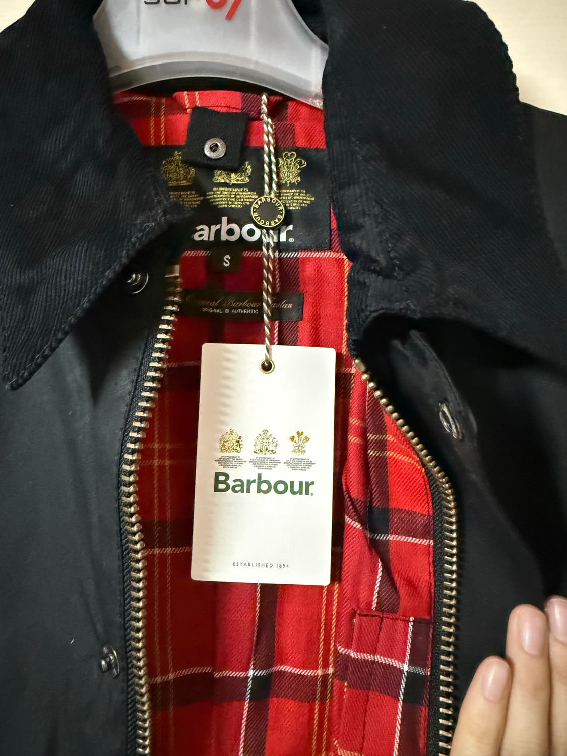 바버 애쉬비 왁스 자켓 블랙 S 상품이미지4