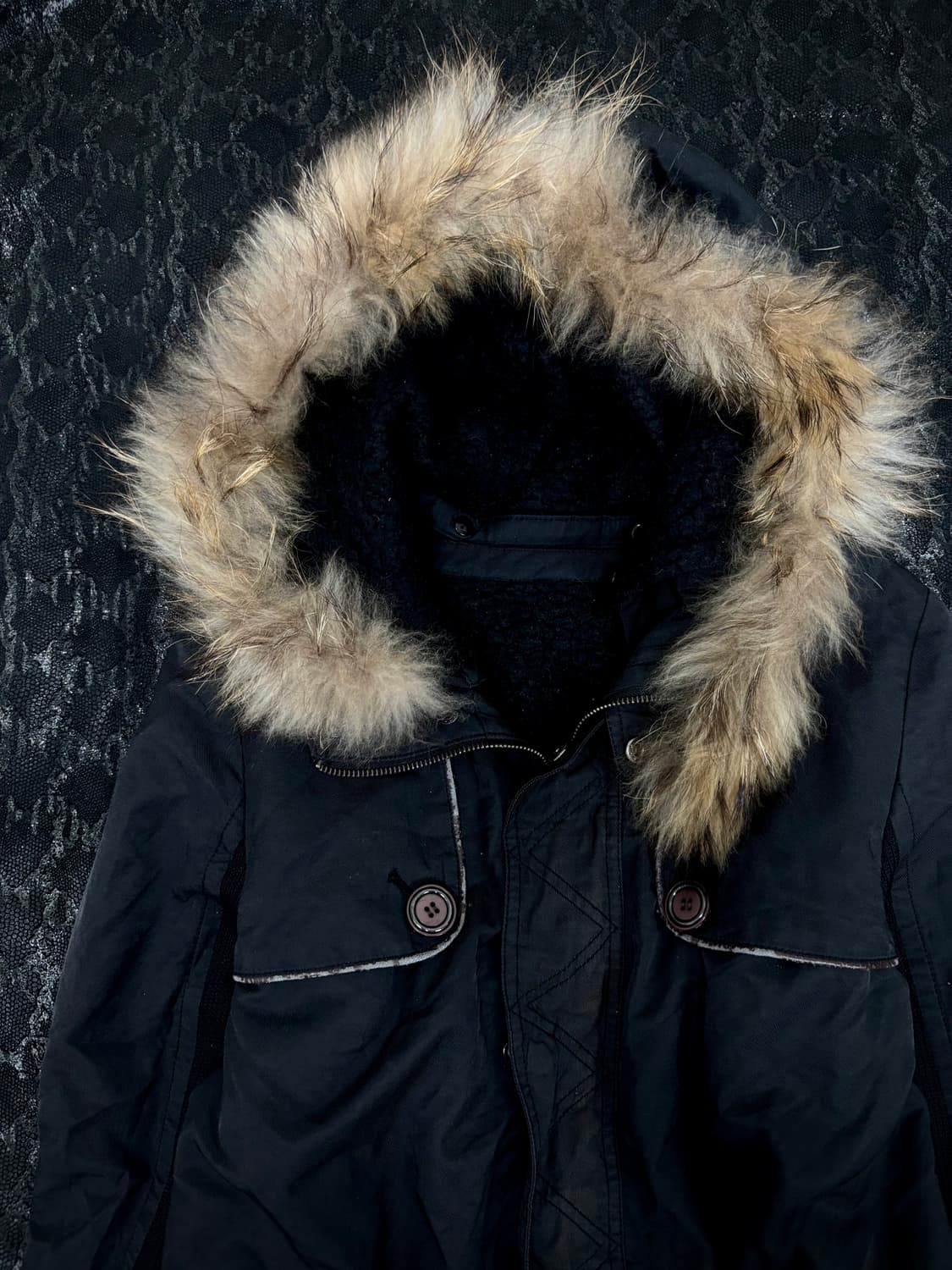 “Vintage” Y2K&GrungeMood Over- Fur Hoodi 상품이미지8