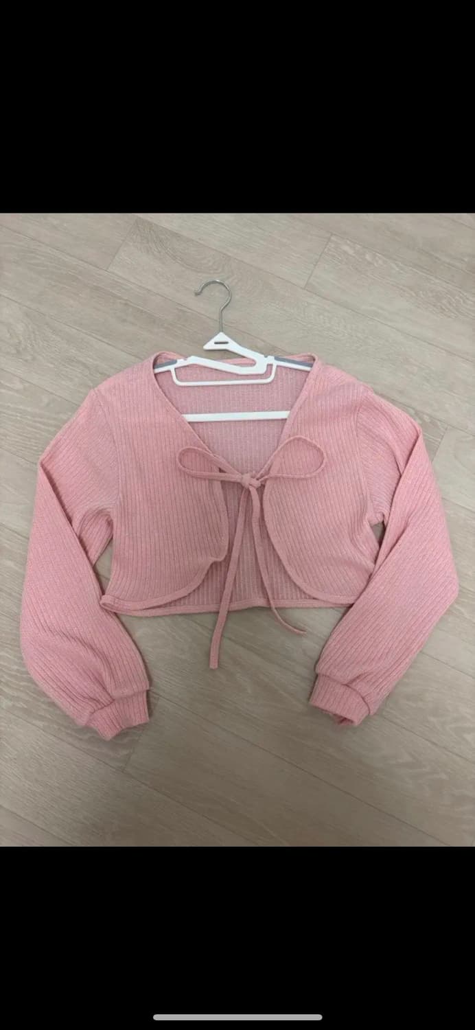 핑크 리본 볼레로 상품이미지1