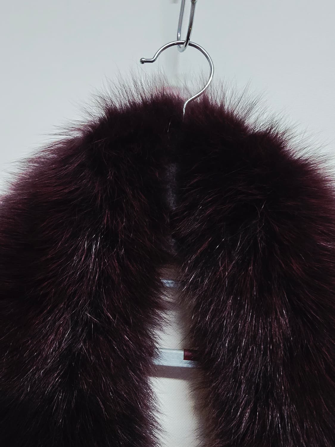 모르간 폭스 퍼 목도리 와인색 상품이미지2