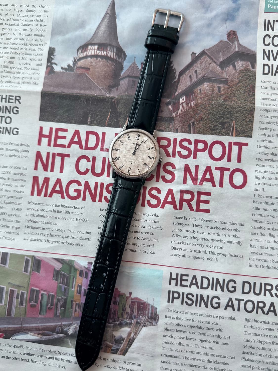 Seiko 세이코 리넨 텍스처 다이얼 수동  상품이미지2