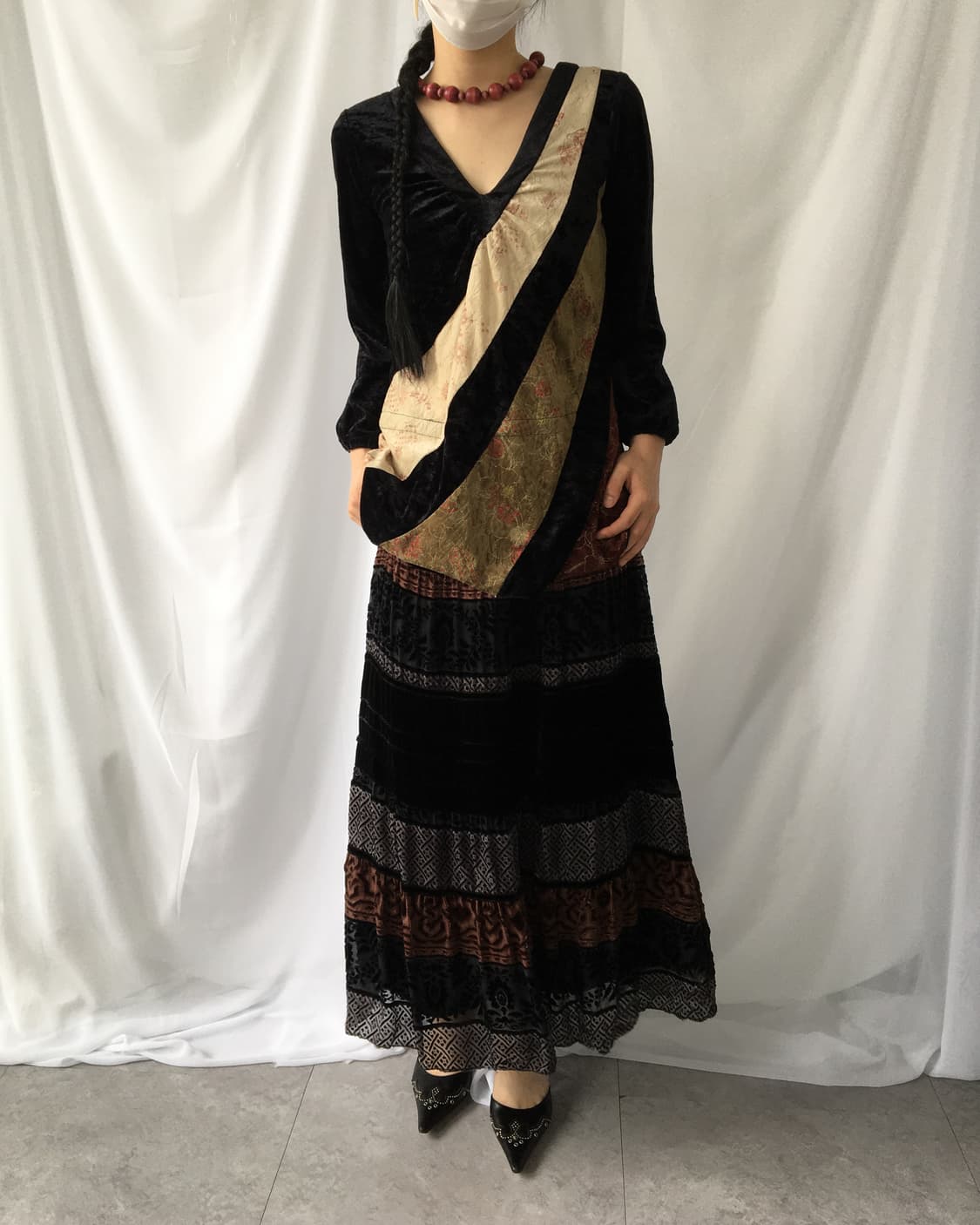 Oriental mood velvet sleeve 상품이미지6