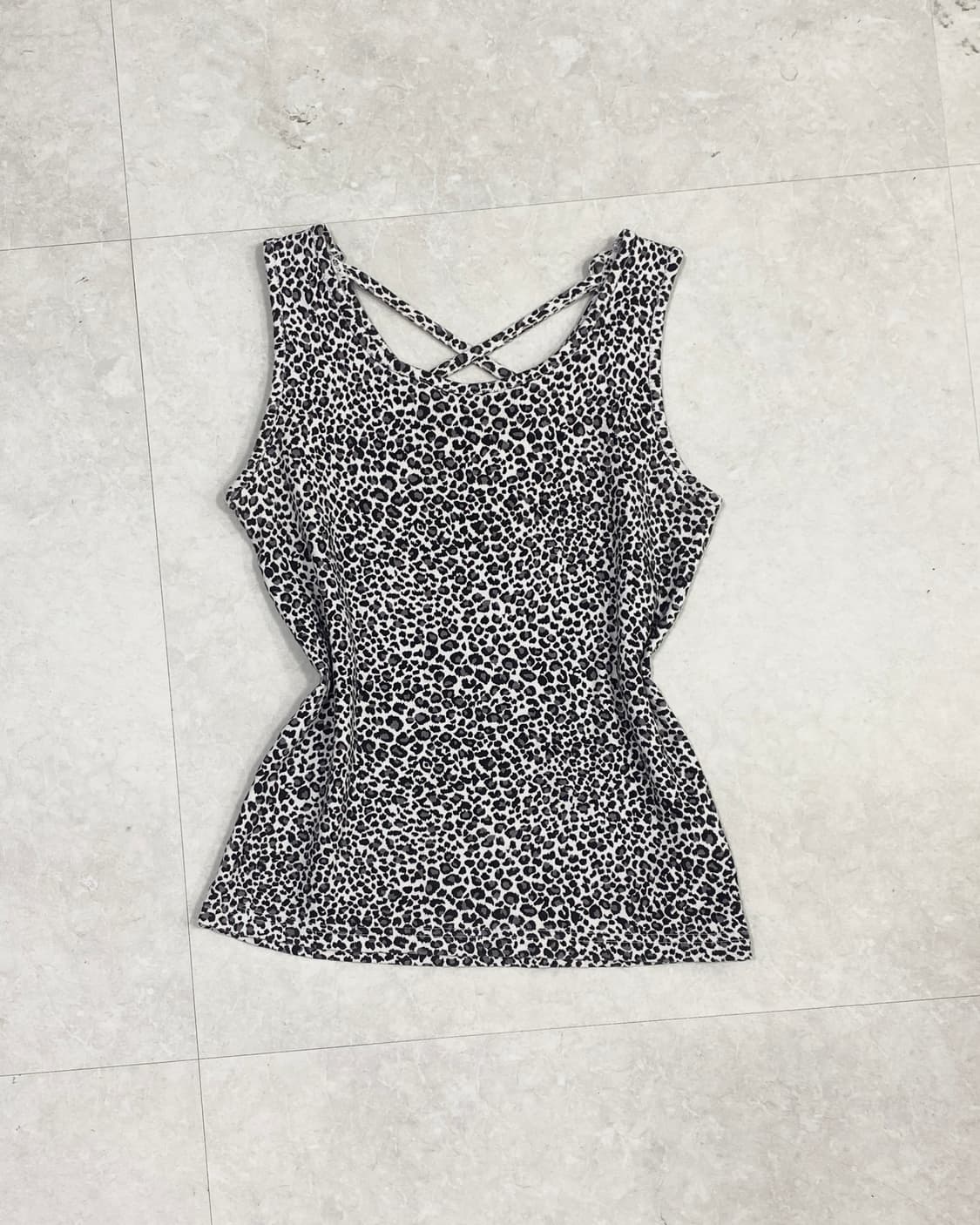 Leopard Cross-Bac Sleeveless Top 상품이미지5