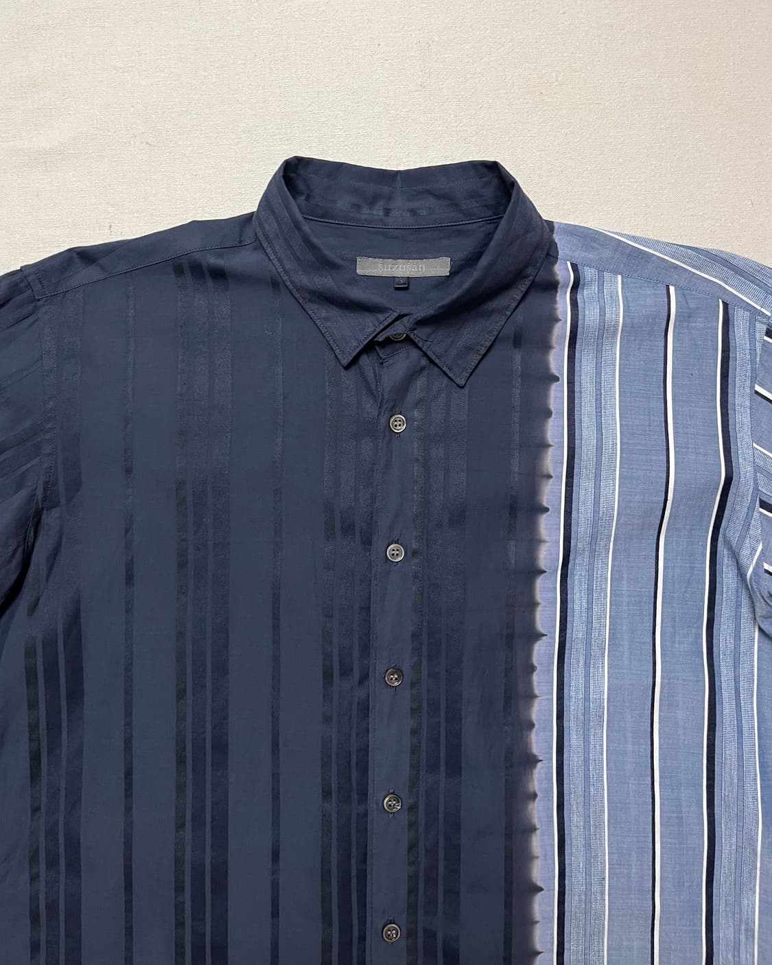 Suzusan stripe dye shirt 스즈산 스트라이프 다잉 셔츠 상품이미지5