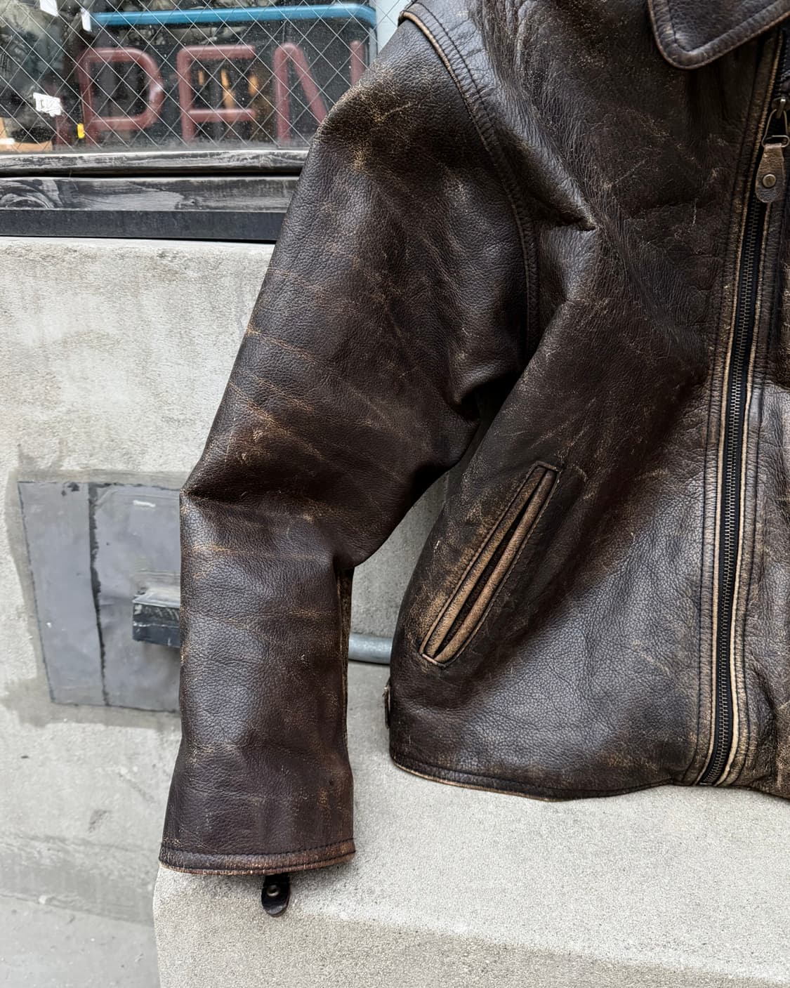 BRENNTANO 90s brown cowhide jacket 상품이미지5