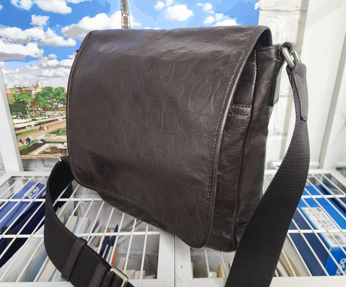 코치 메신저백 남성 숄더백 크로스백 헤리티지 웹 레더 엠보스 BF17 상품이미지2