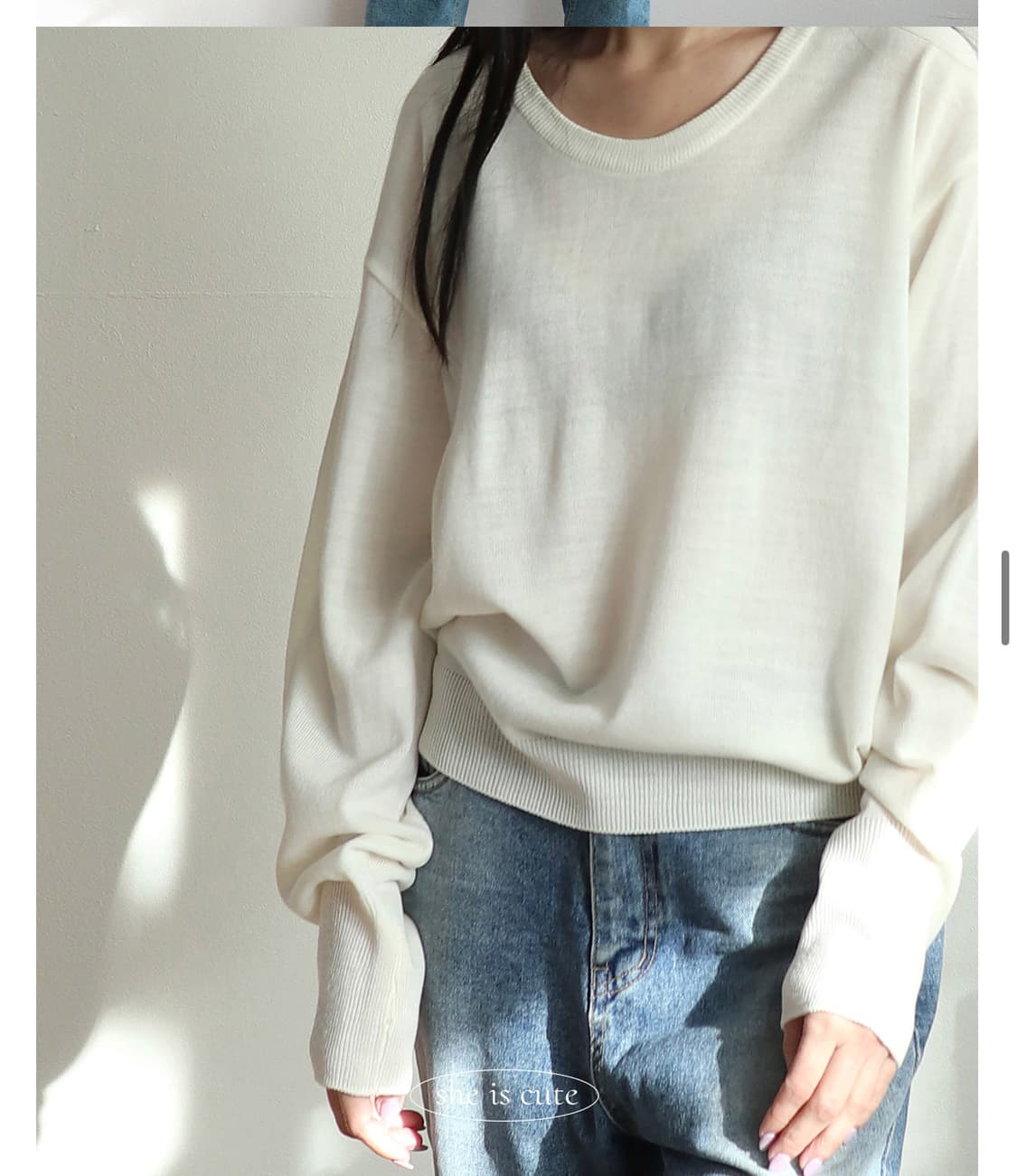 쉬이즈큐트  니트웨어 피크닉 니트 아이보리(새상품) 상품이미지2