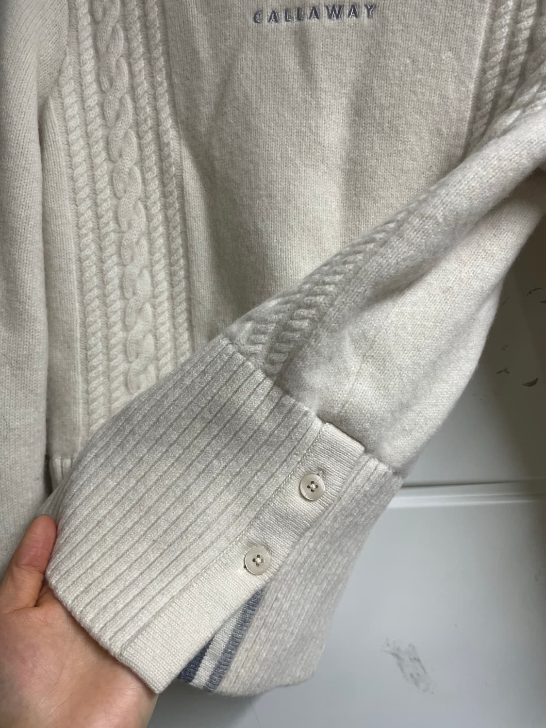 캘러웨이 여성 케이블 니트 방풍 스웨터  상품이미지4