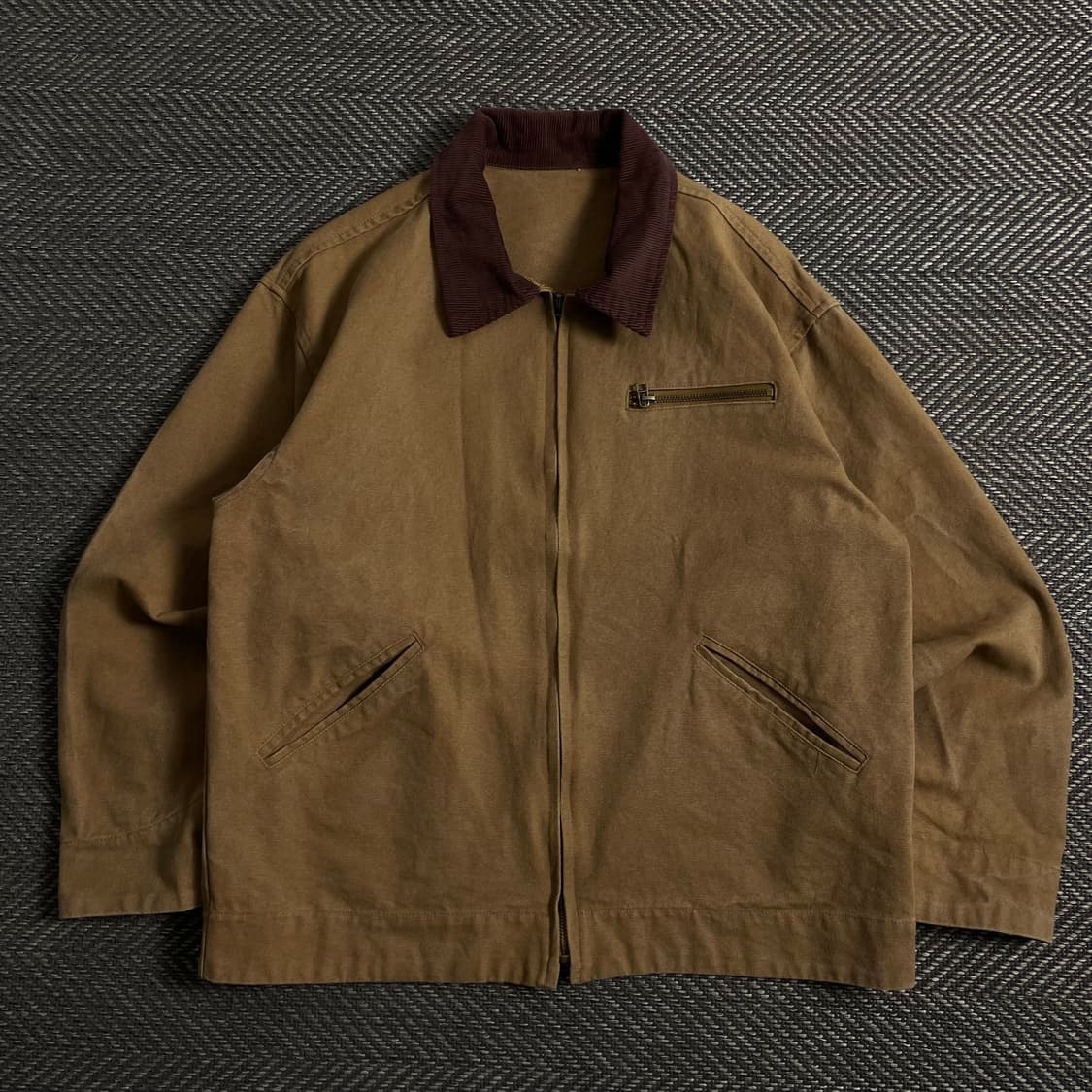 빈티지 올드스쿨 캔버스 워크 자켓 브라운y 3889 상품이미지2
