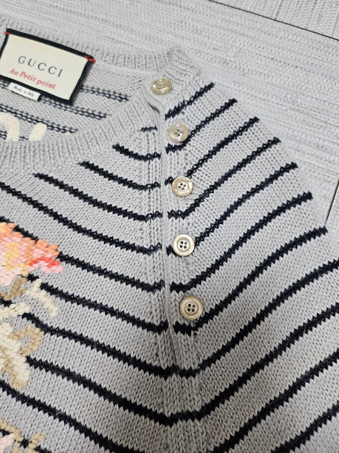 구찌 플라워 자수니트 국내100사이즈  상품이미지5