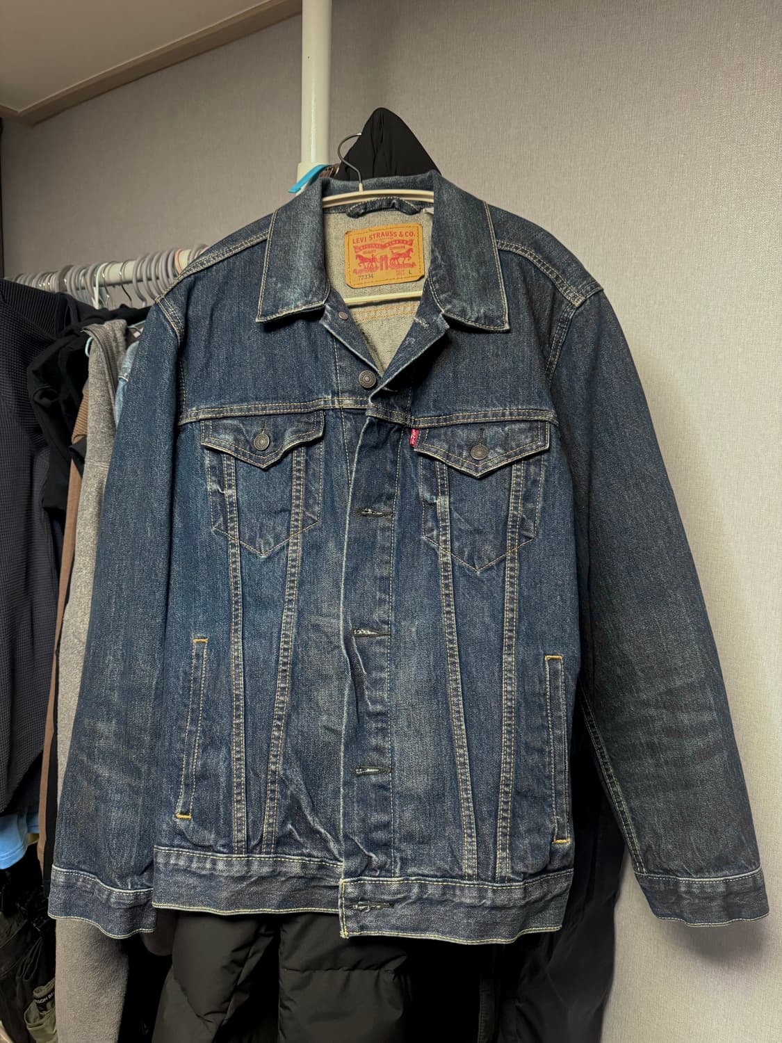 리바이스 진청 스톤워싱 데님자켓 L 상품이미지1