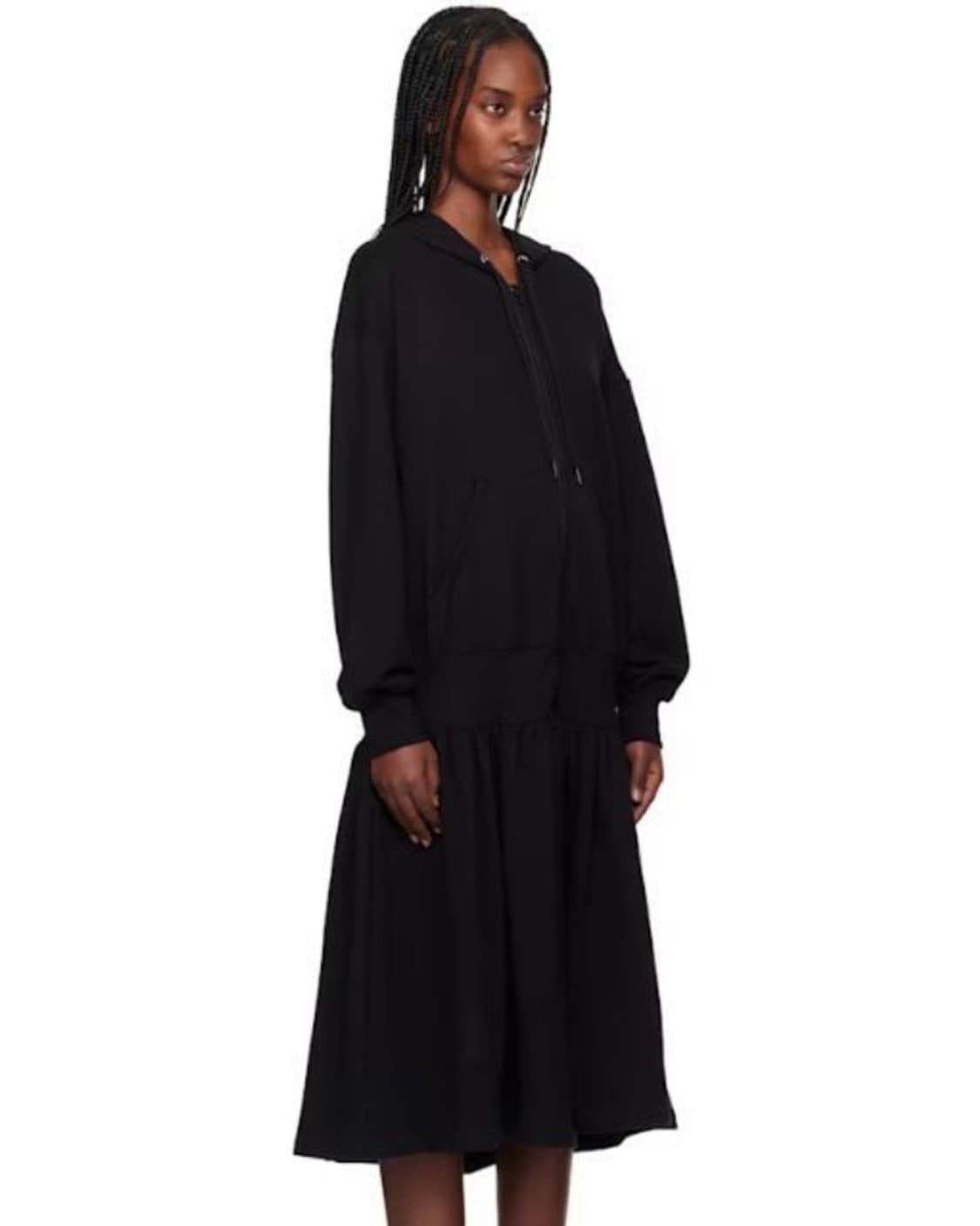   [OPEN YY]Black Jersey Shirring Hoodie  상품이미지4