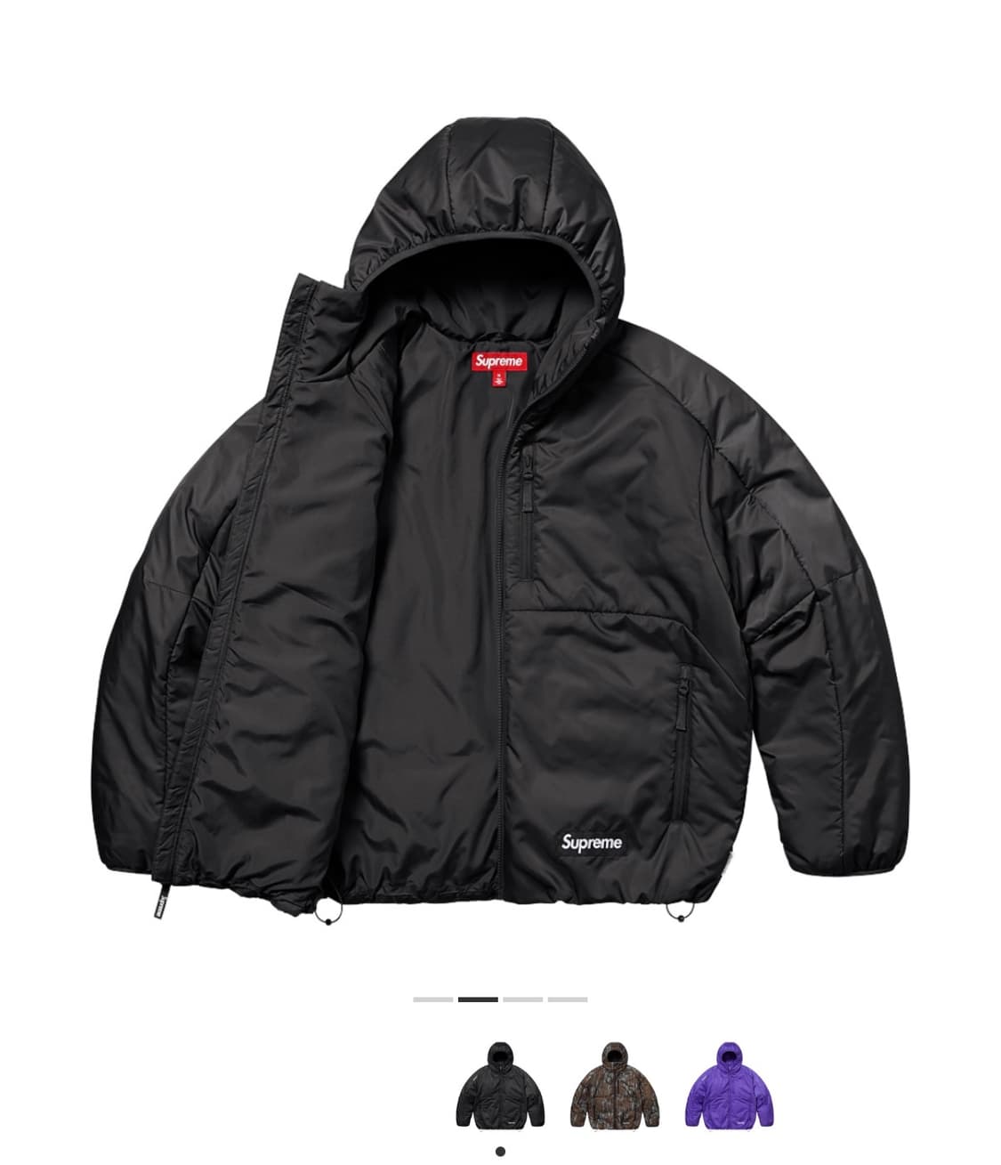 슈프림 윈드스토퍼 인슐레이티드 후드 자켓 블랙 - 25SS (새상품) 상품이미지3