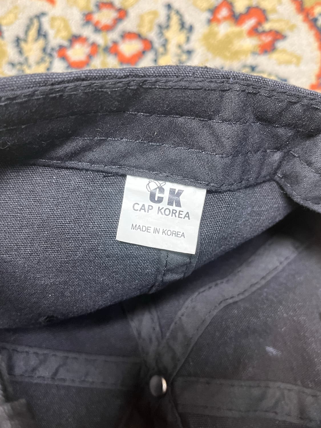 [FREE] 빈티지 자수 로고 볼캡 블랙 상품이미지4